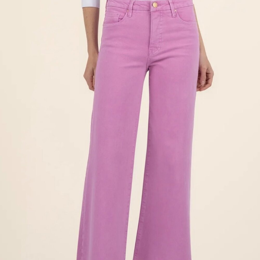 Pink Wide Leg Denim Pant